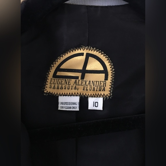 Eugene Alexander Vintage 80s Floral Embellished Velvet Blazer Jacket(Fits 4/6) - Picture 13 of 13